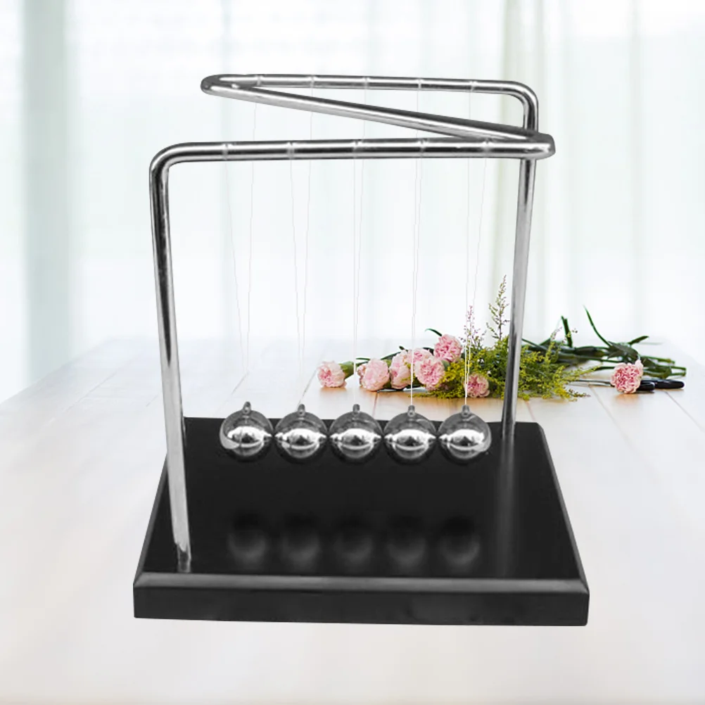 

Solid Wood Newton Ball Z-Shaped Pendulum Bumper For Home Office Desk Decor Stress Relief Science Gift Educational Craft