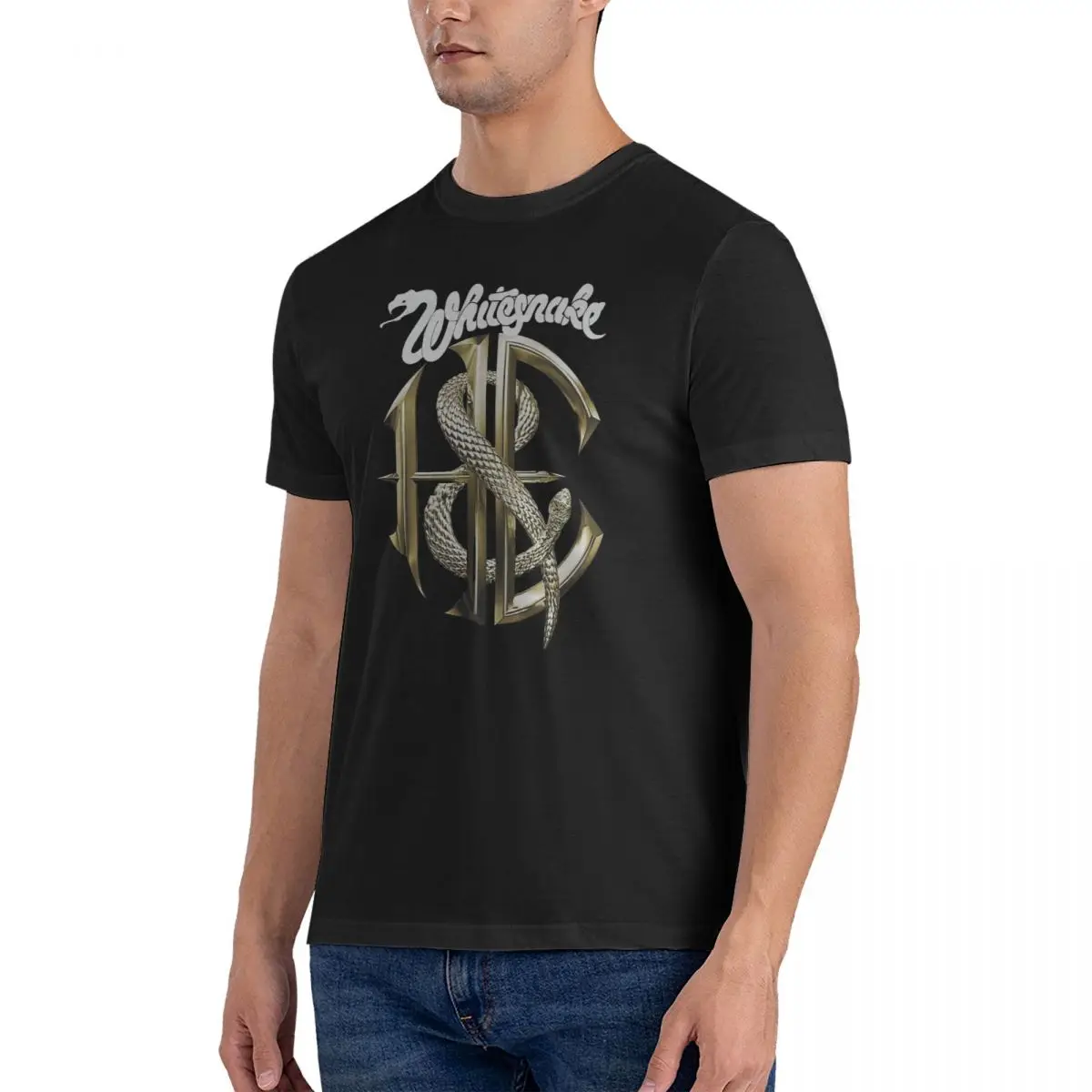 Band Legendary T-Shirts Men Whitesnake Fashion 100% Cotton Tee Shirt O Neck Short Sleeve T Shirts Unique Tops