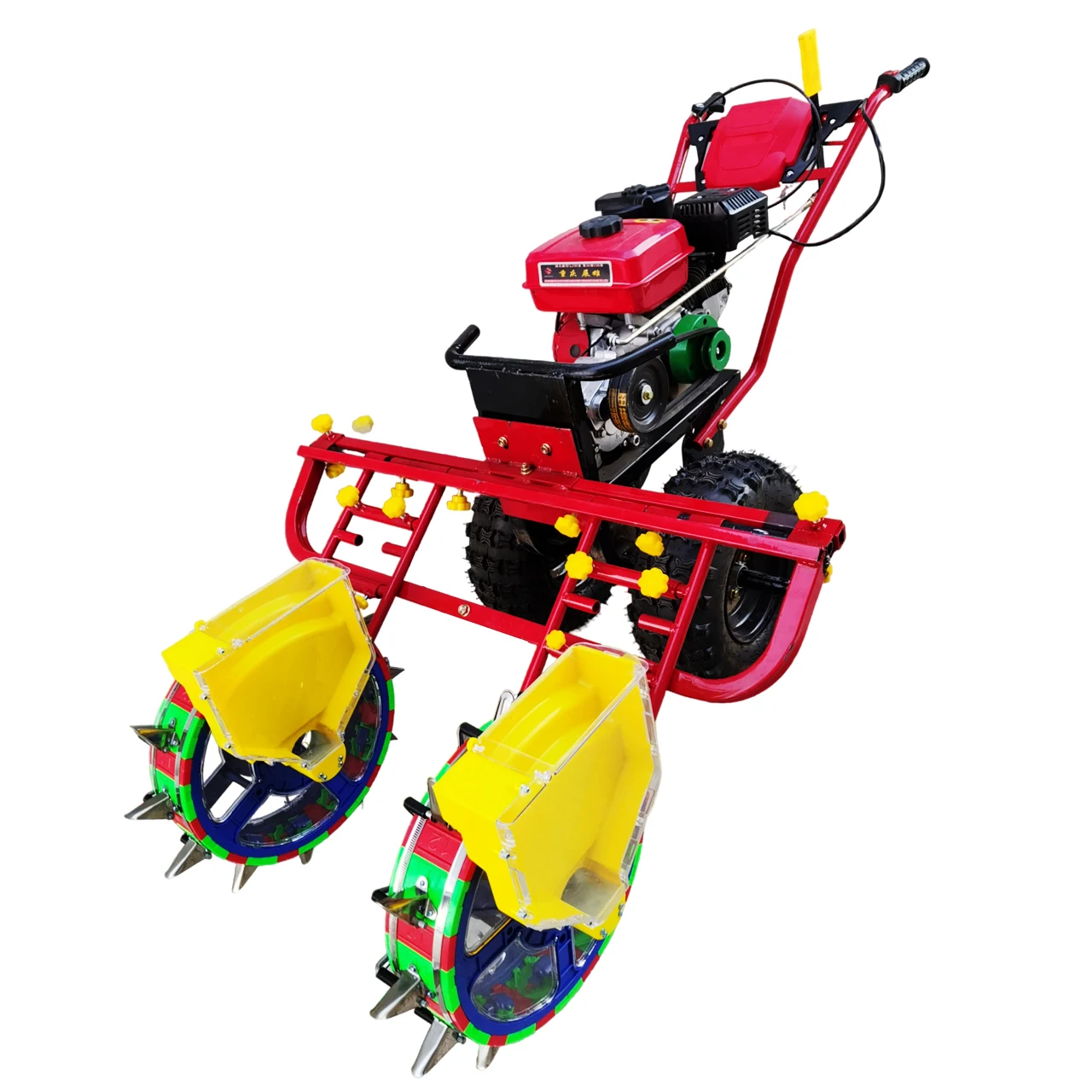 Corn Peanut Seeder and Applicator Portable Manual Seed Drill Machine Fertiler Granular Row Spreader