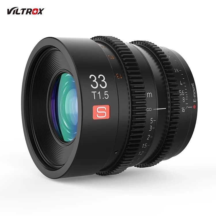 VILTROX S 33mm T1.5 Manual Focus Lens Camera Filmmaking Lens APS-C Large Apeture E-Mount for  E-Mount Mirrorless Cameras