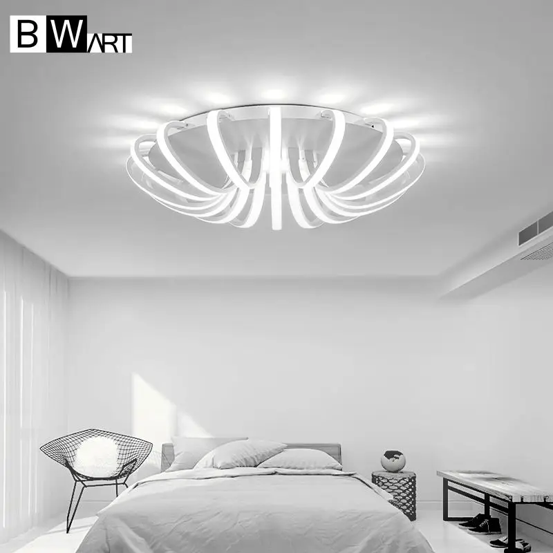 BWART White Black High Power LED Ceiling Chandelier For Living Room Bedroom Home Modern Led Chandelier Lamp Fixture