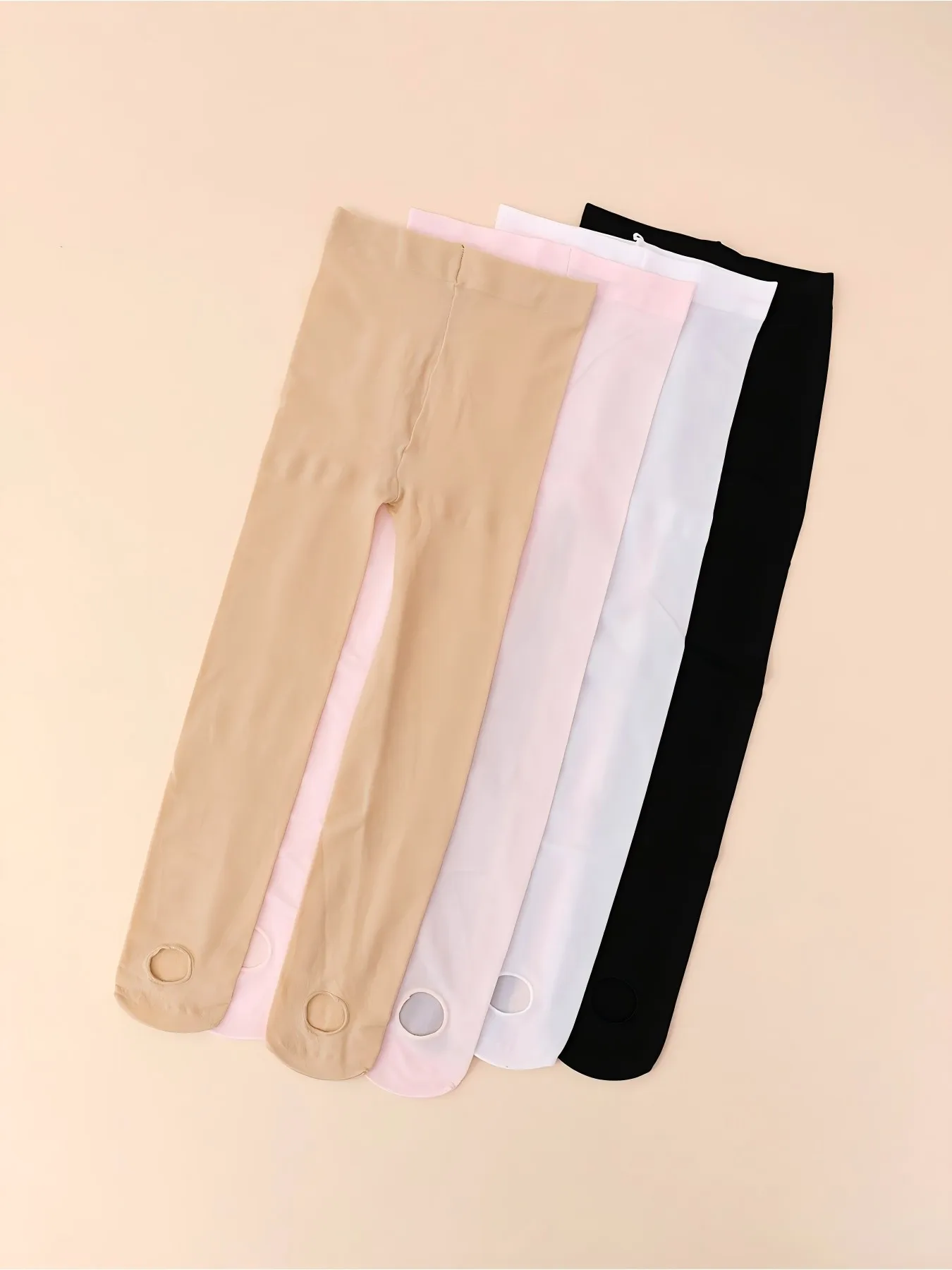 4er-Set Mädchen-Tanzstrumpfhosen mit Fuß, aus Nylon-Spandex, Ballett-Leggings für Kinder von 2-14 Jahren, für Tanzunterricht und Übung – Detail 6