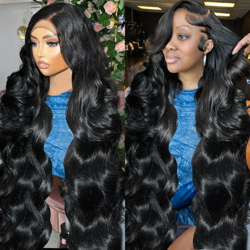 30 40 Inches Transparent Body Wave 13x6 HD Lace Frontal Human Hair Wig Brazilian Remy 180 Density 13x4 Lace Front Wigs For Women