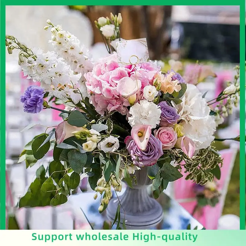 ABSF 40Pcs Ring Loop Floral Pick Card Holder Picture Holders Photo Clip Holder Flower Card Holder Stick