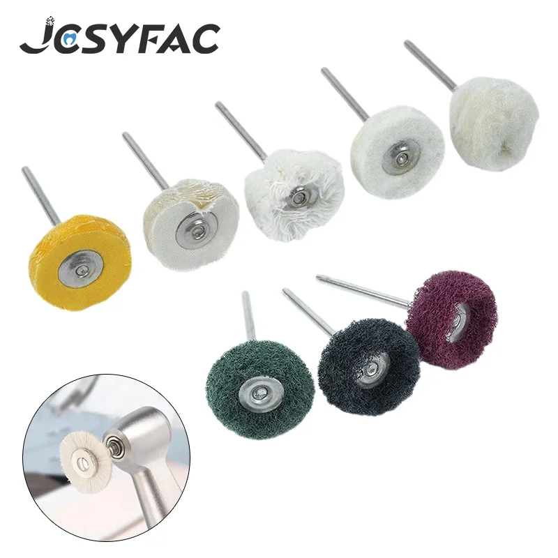 

10pcs/Pack Dental Polishing Brush Wool Felt Grinding Sand Polisher Wheel Disc Hairbrush Dental Cleaning Materials