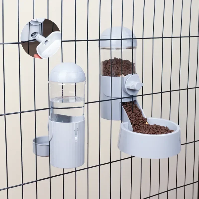 Puppy Rabbit Feeder Container Hanging Large Dispenser Cat Feeding Bowl Bowls Automatic Produc Cage Pet Bottle Water For Food