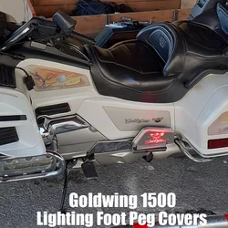 For Honda Goldwing 1500 GL 1500 Lighting Foot Peg Covers LED Lighting Floorboard Goldwing 1500 Accessories