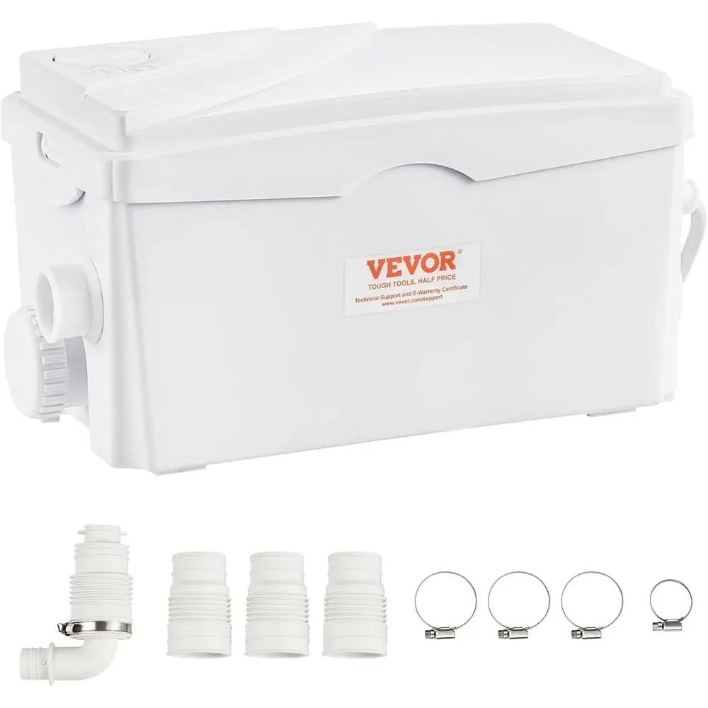 350W Utility Sink Pump, 6000 L/h Flow Rate, 3-Outlet Sewerage Sump Pump for Basement, Kitchen, Sink, Shower, Bathtub, Laundry Wa
