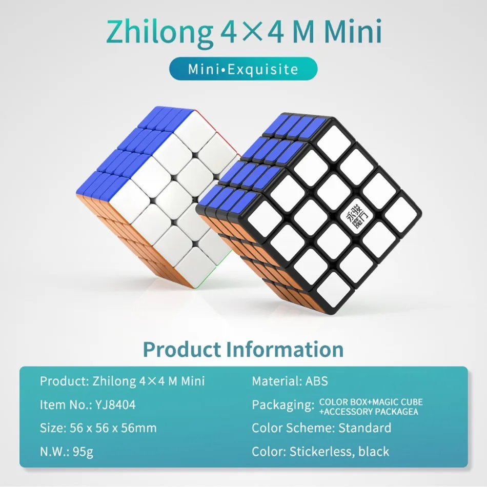 YJ Zhilong Mini 3x3 M 4x4 M 5x5 M Cubi di velocità magnetici di piccole dimensioni YongJun Zhilong 3M 4M 5M Fidget Toys Cubo Magico Puzzle