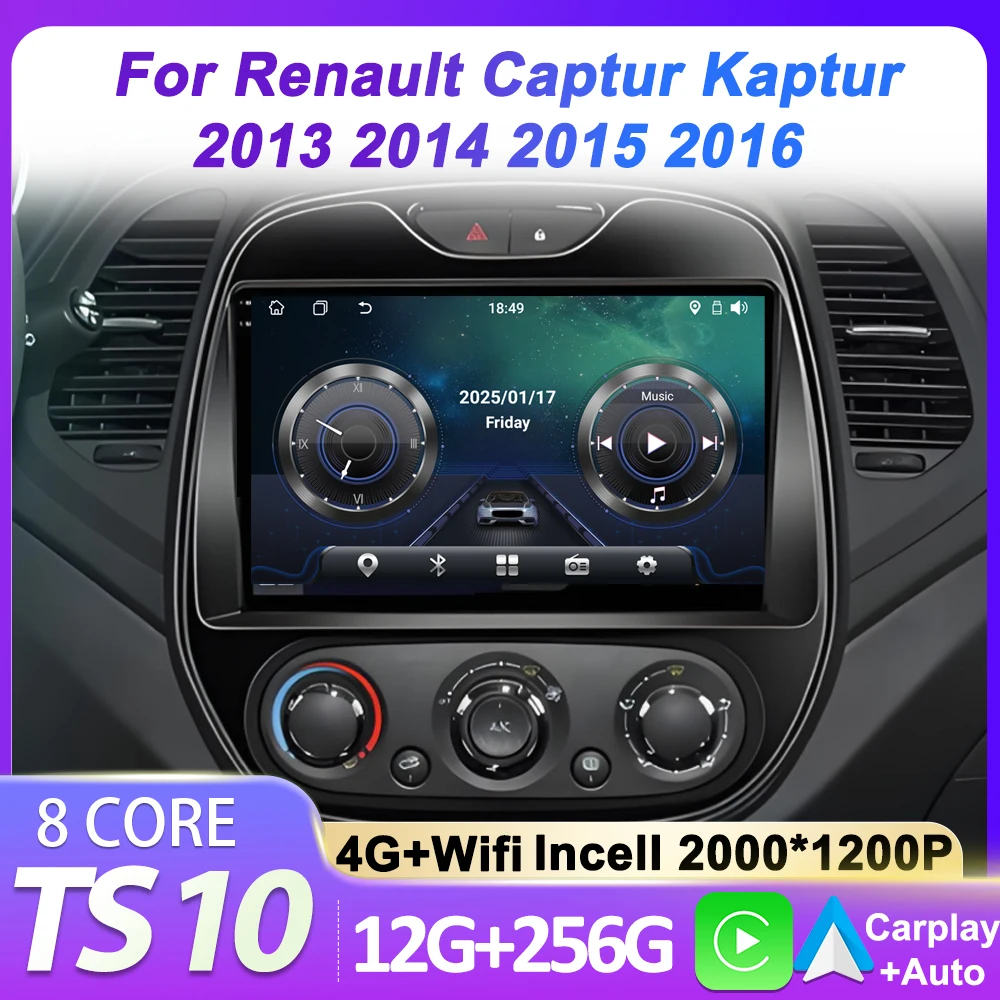 

Car Radio Player Stereo Head Unit For Renault Captur Kaptur Clio Samsung QM3 2013 2014 2015 2016 Android Auto GPS Navigation 5G
