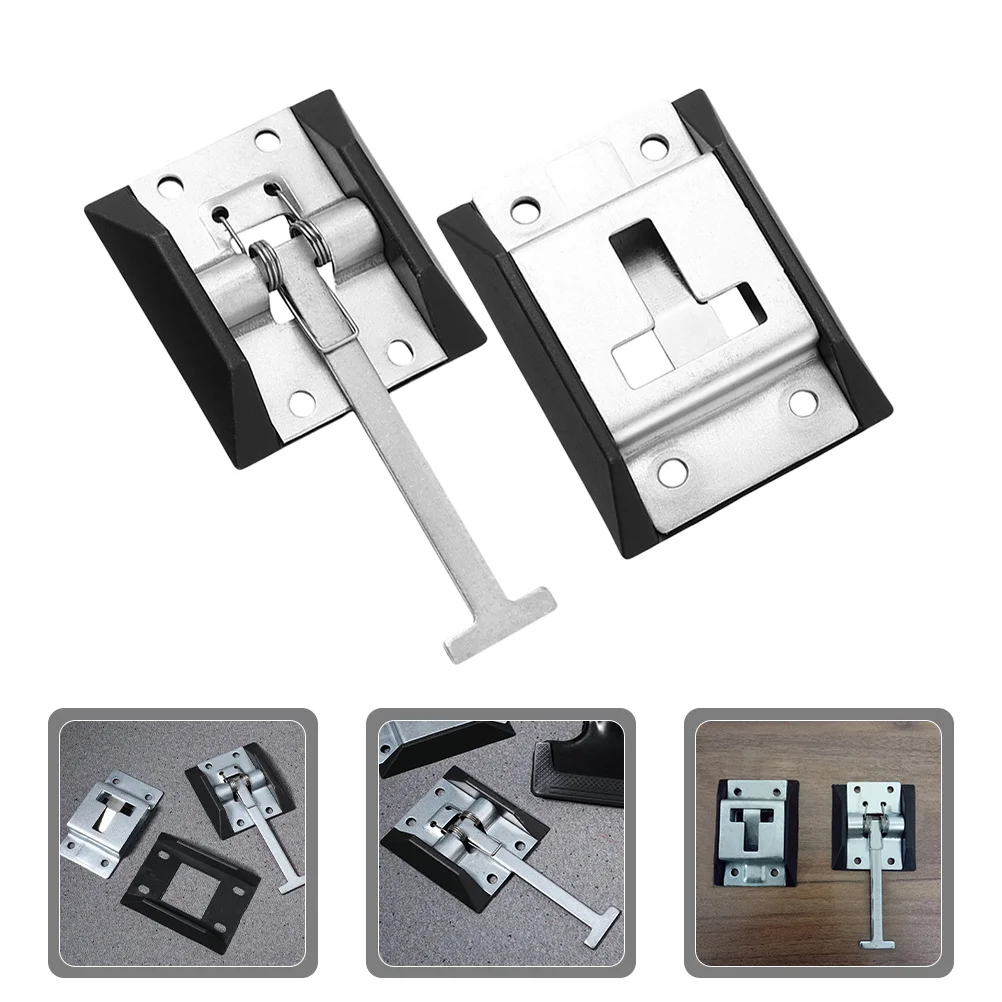 

4Sets Trailer Door Latch Kit Rust Resistant Rv Door Holder Catch Easy Install No Tools Needed for Cargo Trailer and Camper Use