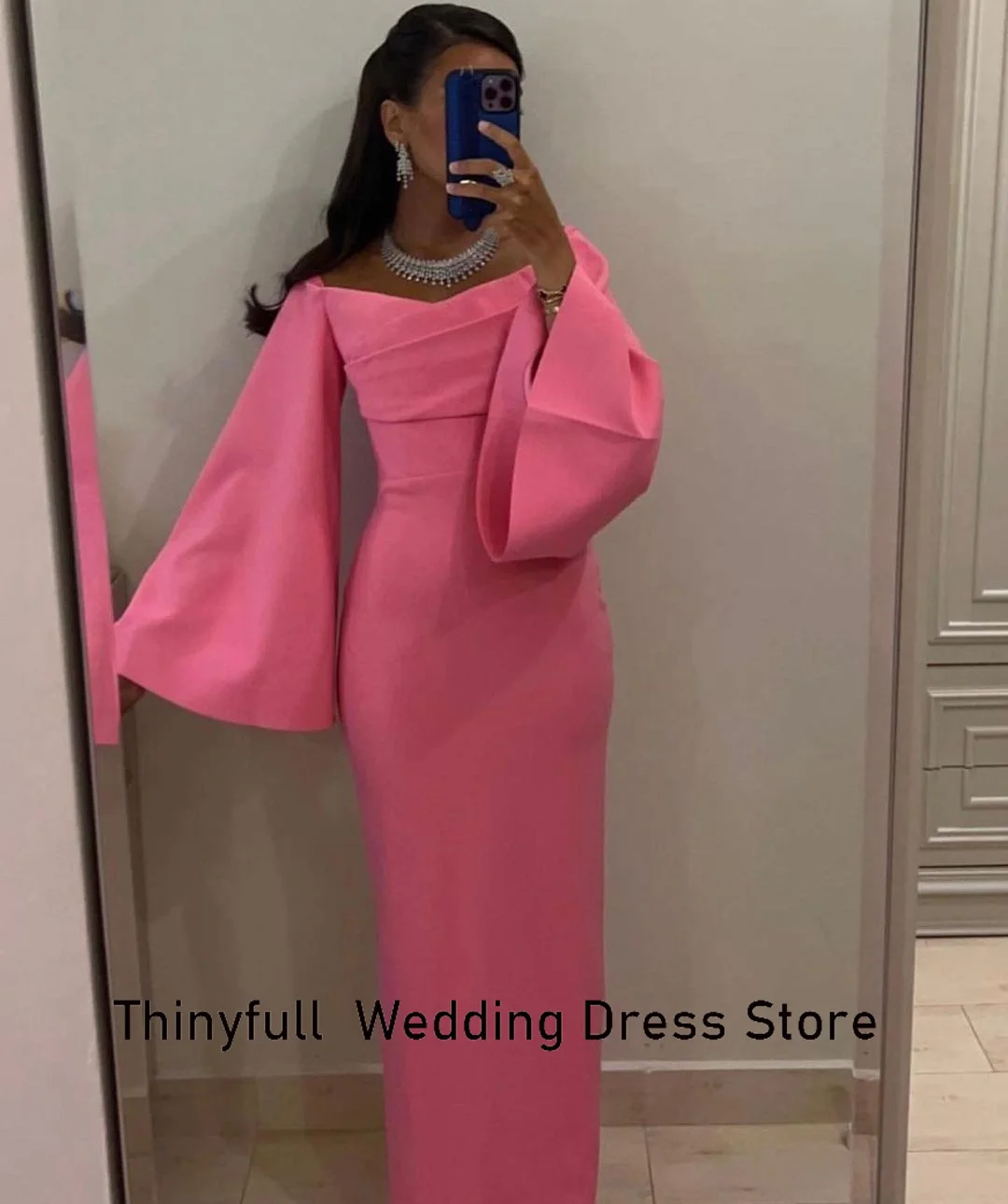 Thinyfull Saudi Arabia Mermaid Prom Dresses Off Shoulder Elegant Evening Party Gown Customized Dress Vestidos De Noche