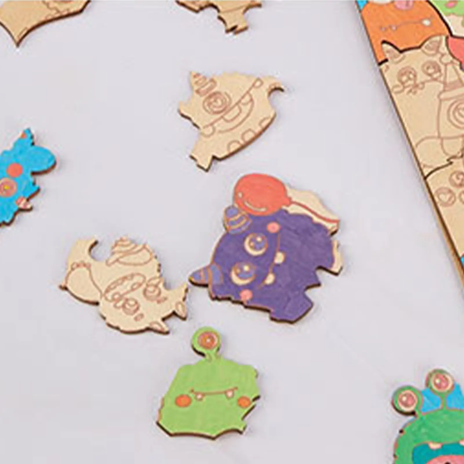 Wooden Puzzles For Kids Safe Wood Cute Animal Frame Decor Challenging Jigsaw Puzzles For Kids Boy Wall Shelf Home Family Friends