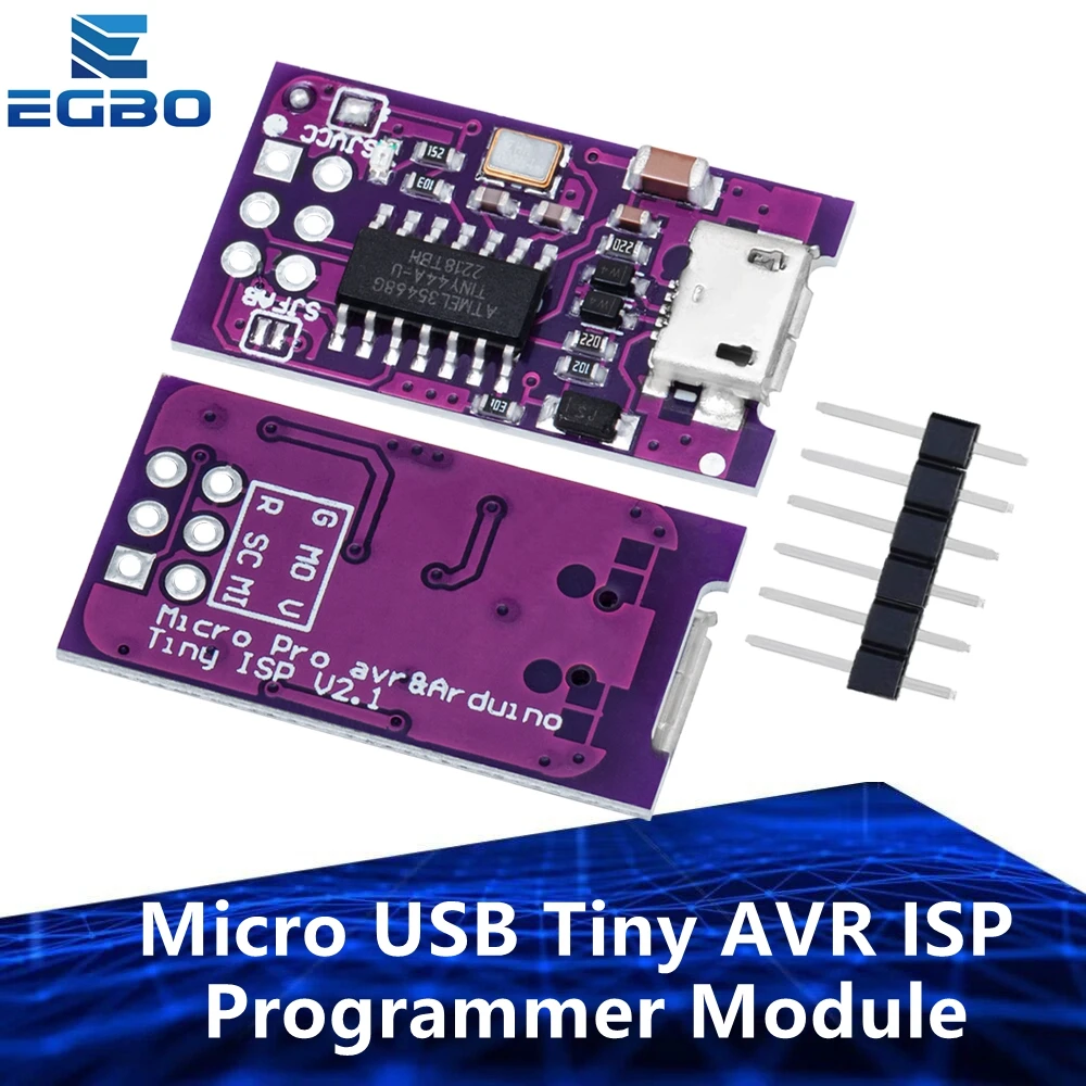 1 ~ 10 قطعة مايكرو USB صغير AVR ISP ATtiny44 ATTiny45 ATTiny85 USBTinyISP وحدة مبرمج IDE Bootloader ISP متحكم 5 فولت