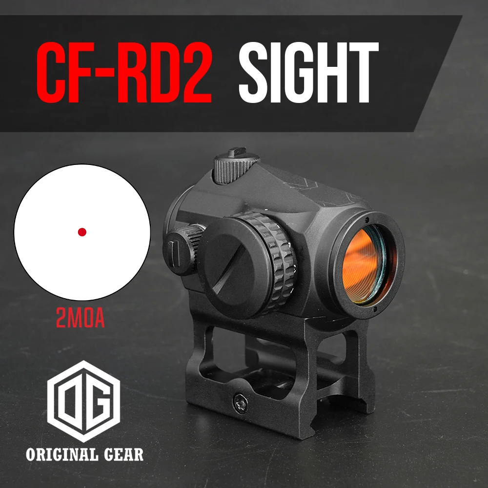 

NEW 2023Ver. Optics CF-RD2 Red Dot Sight Gen II- 2 MOA Dot CF-RD2 With lower 1/3 co-witness mount