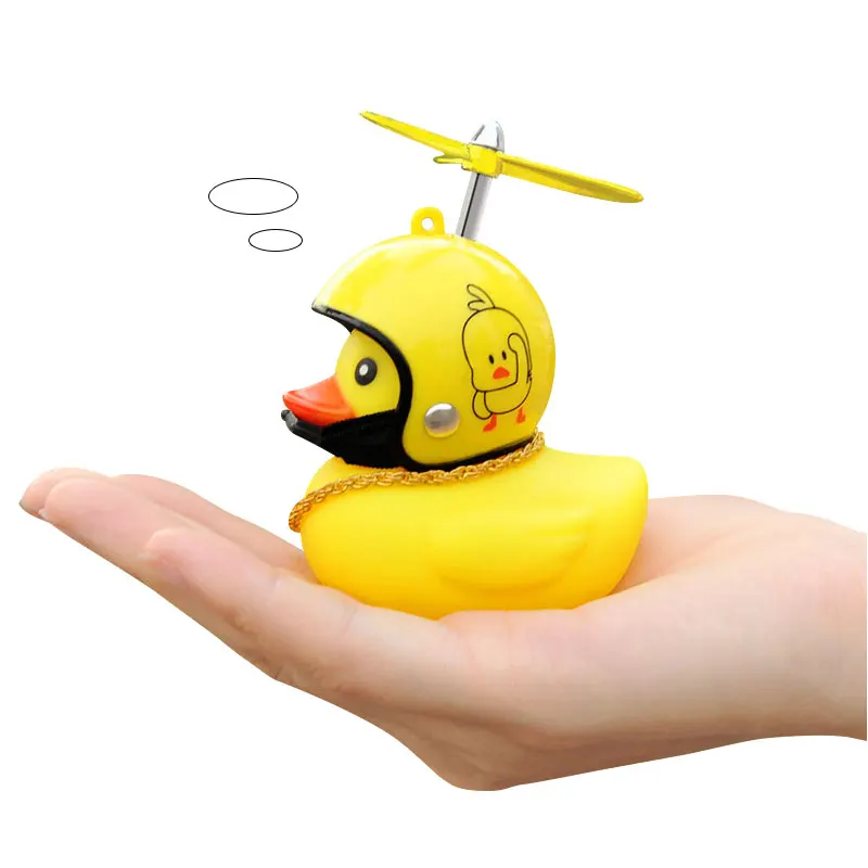 Car Good Gift cute Broken Wind Helmet Small Yellow Duck car accessories Wave-breaking Duck Cycling Decor Car Decoration ornament