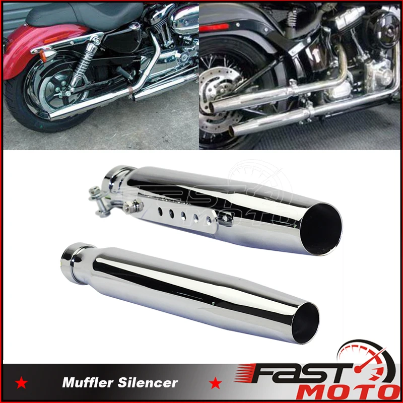 Motorbike Muffler Antiqued Vintage Retro Exhaust Pipe For Harley XV950 M800 1200 XL883 Sportster Dyna Chopper Bobber Cafe Racer