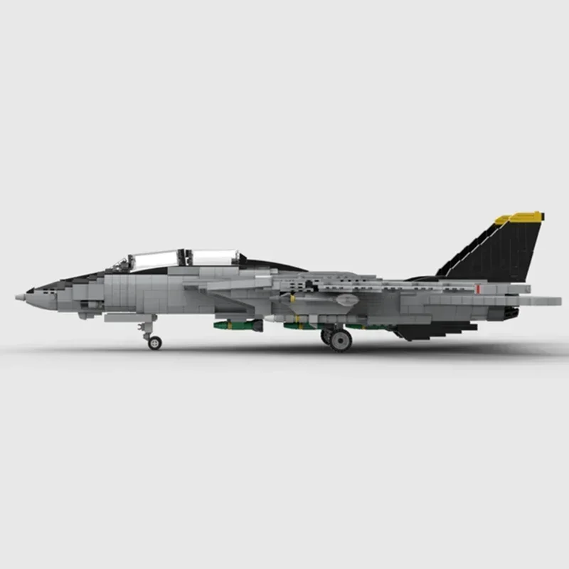 Military Aircraft Model Moc Building Bricks F-14 Tomcat Fighter Technology Modular Blocks Gifts Christmas Toys DIY Sets Assembly