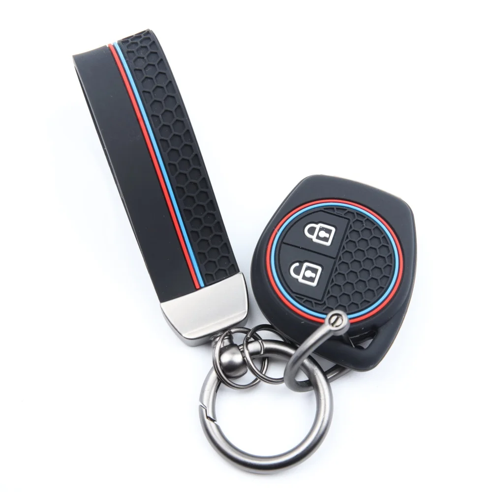 2 Button Silicone Car Remote Key Cover Case For Suzuki Swift Ignis Vitara Liana Ciaz Baleno Car Key Fob Case Cover Shell Decor