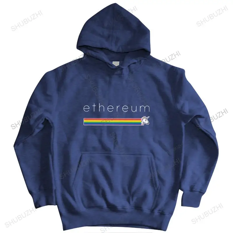 

Ethereum Unicorn zipper Men Pure Cotton pullover Casual sweatshirt Crypto ETH Blockchain Currency Cryptocurrency hoody coat