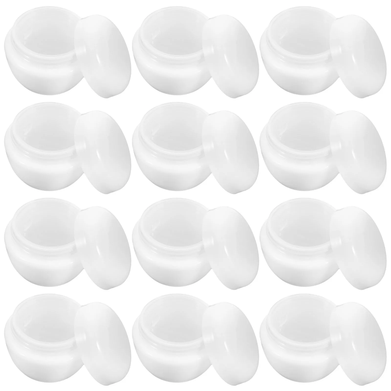 

12Pcs Cream Containers Jar Small Plastic Jars Airtight Lids Leakproof Travel Containers Refillable Pots