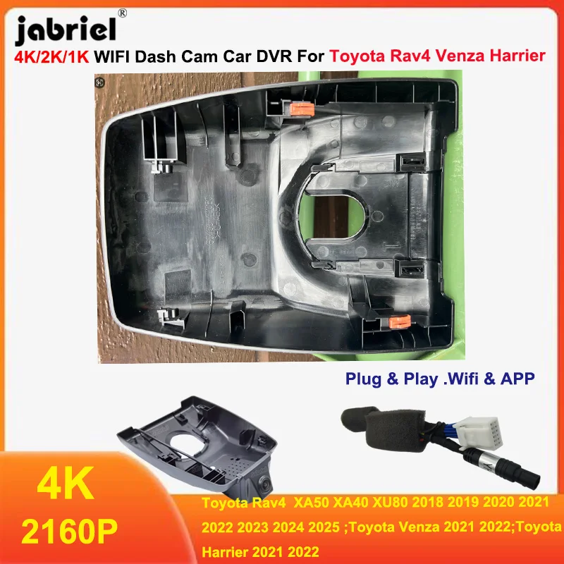 For Toyota Rav4 XA50 XA40 XU80 2018-2025 4K Dash Cam Car Camera Recorder Dashcam WIFI Car Dvr for Toyota Venza Harrier 2021 2022
