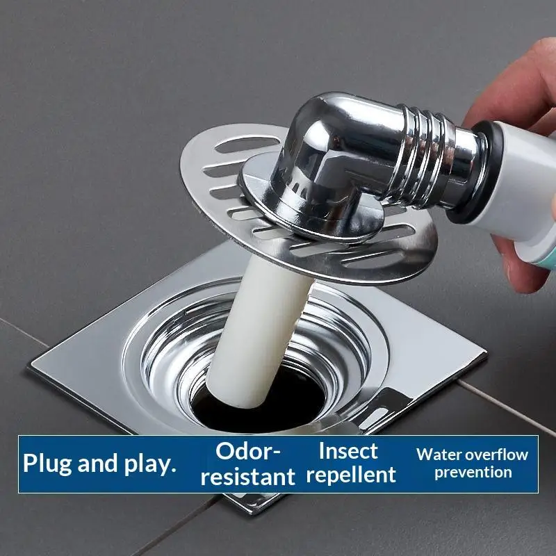 Washing Machine Floor Drain Odor Proof Insect Resistant 3-Way Drainage Adapter for Hotel Residential Laundry Room