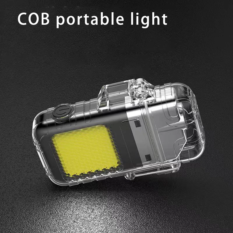 New Rechargeable Arc Lighter Lighting Light Outdoor Multi functional Lighter Flashlight Mini Keychain Light