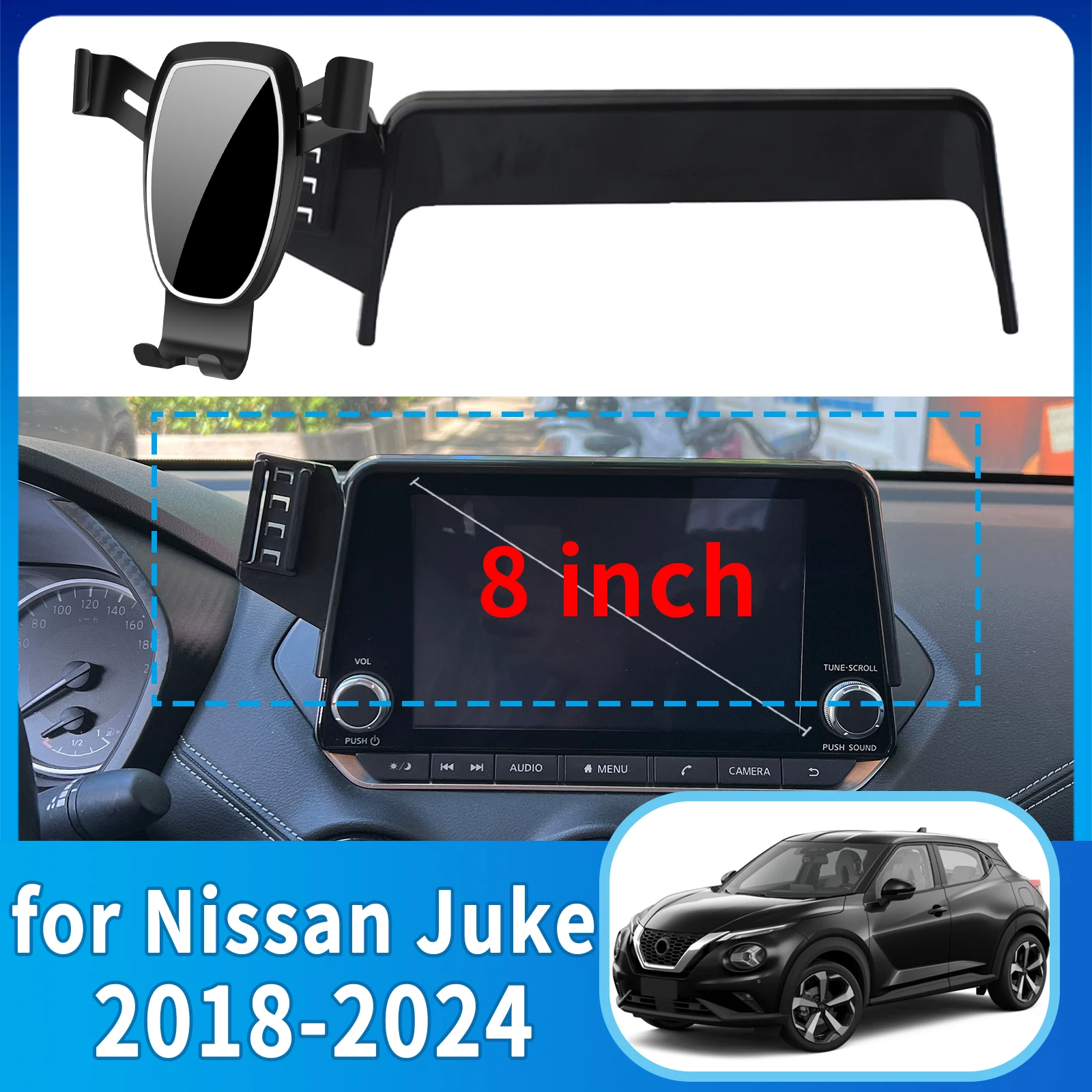 

fit for Nissan Juke F16 2018 2019-2024 (8/7inch) Anti-Shake Screen Base Phone Holder Mount Stand ​​ Dedicated Car​​ accessoires