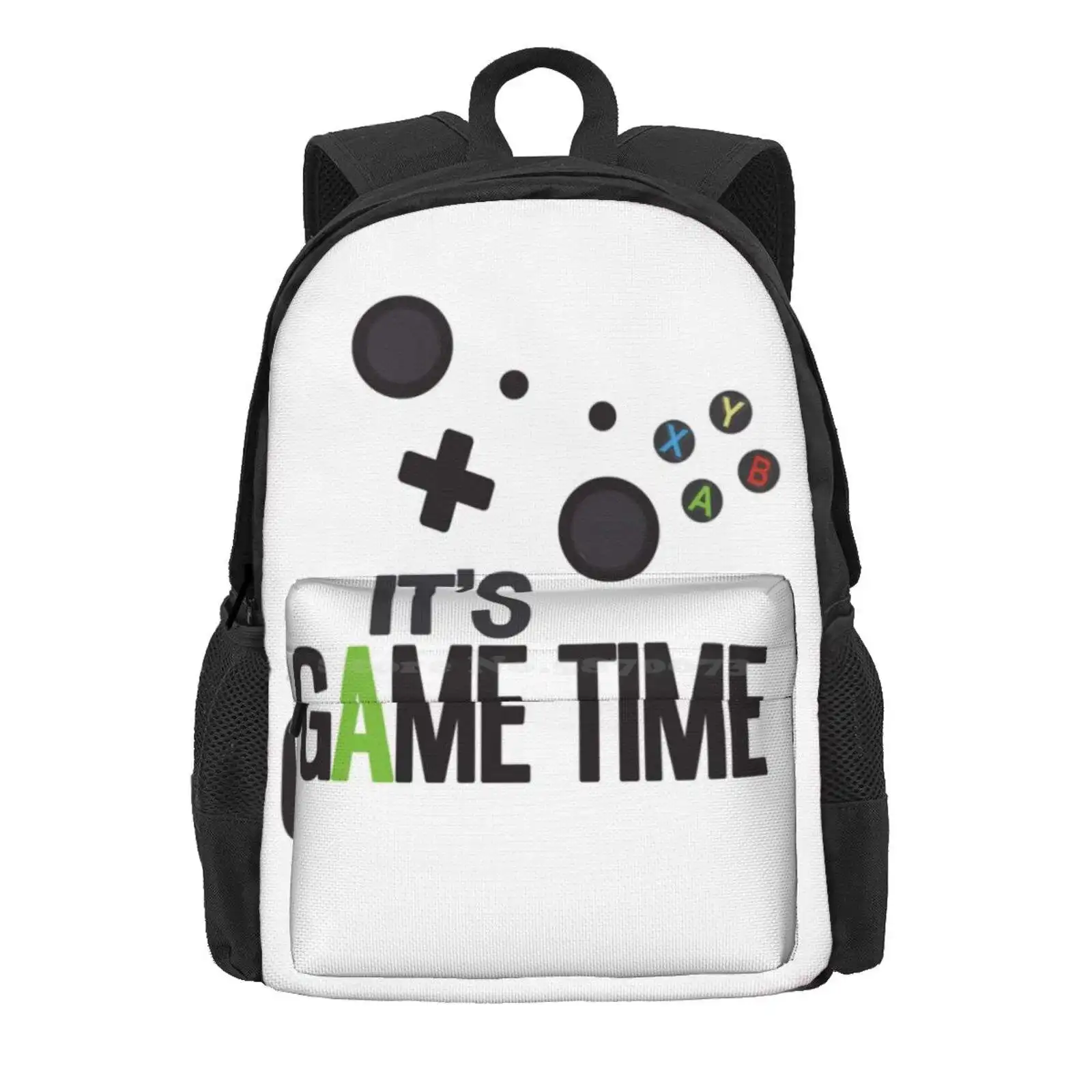 It'S Game Time Hot Sale Schoolbag Backpack Fashion Bags Game Controller Love Play Games Play Video Games Game On Gamer Device