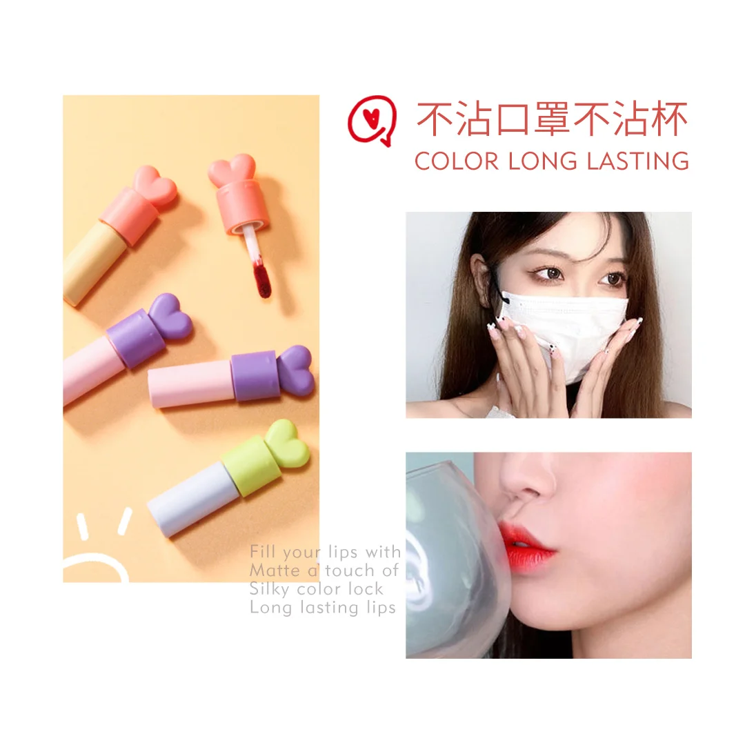 Cô Gái Dễ Thương Không Khí Matte Lip Men Nhung Mịn Lip Trang Điểm Không Thấm Nước Son Bóng Bền Lâu Giàu Red Color Mềm Sương Mù lip Tint Chăm Sóc