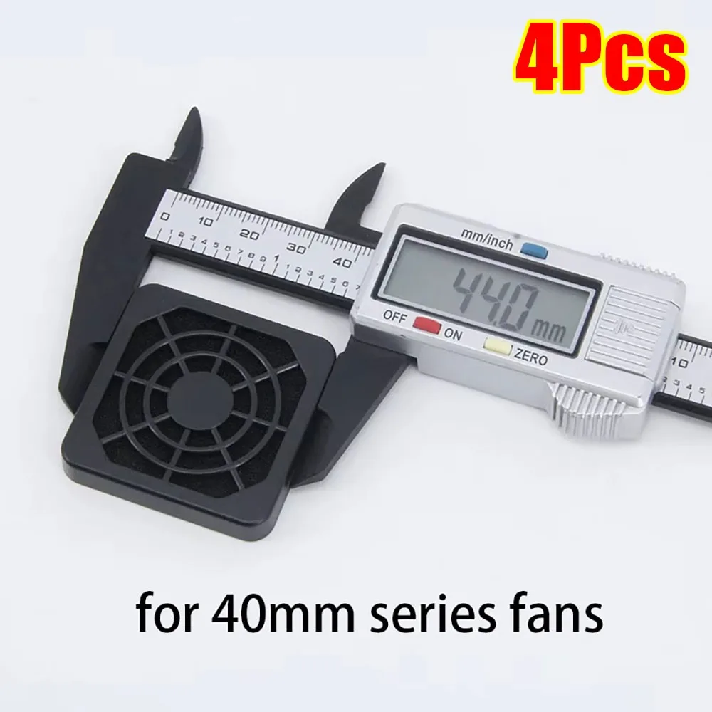 

4 шт., защита для гриля, ПК, компьютерный вентилятор, фильтр для очистки, чехол из АБС-пластика, пылевой фильтр для вентилятора 40/50/60/80/90/120 мм 3 в 1