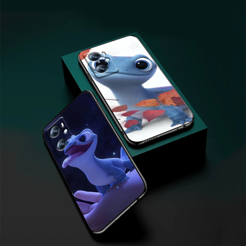 Bruni Frozen 2 For OPPO Find X6 X5 X3 A54S A5 A94 A16 A53S A57 A74 A72 A98 A78 A96 A9 5G Black Soft Phone Case