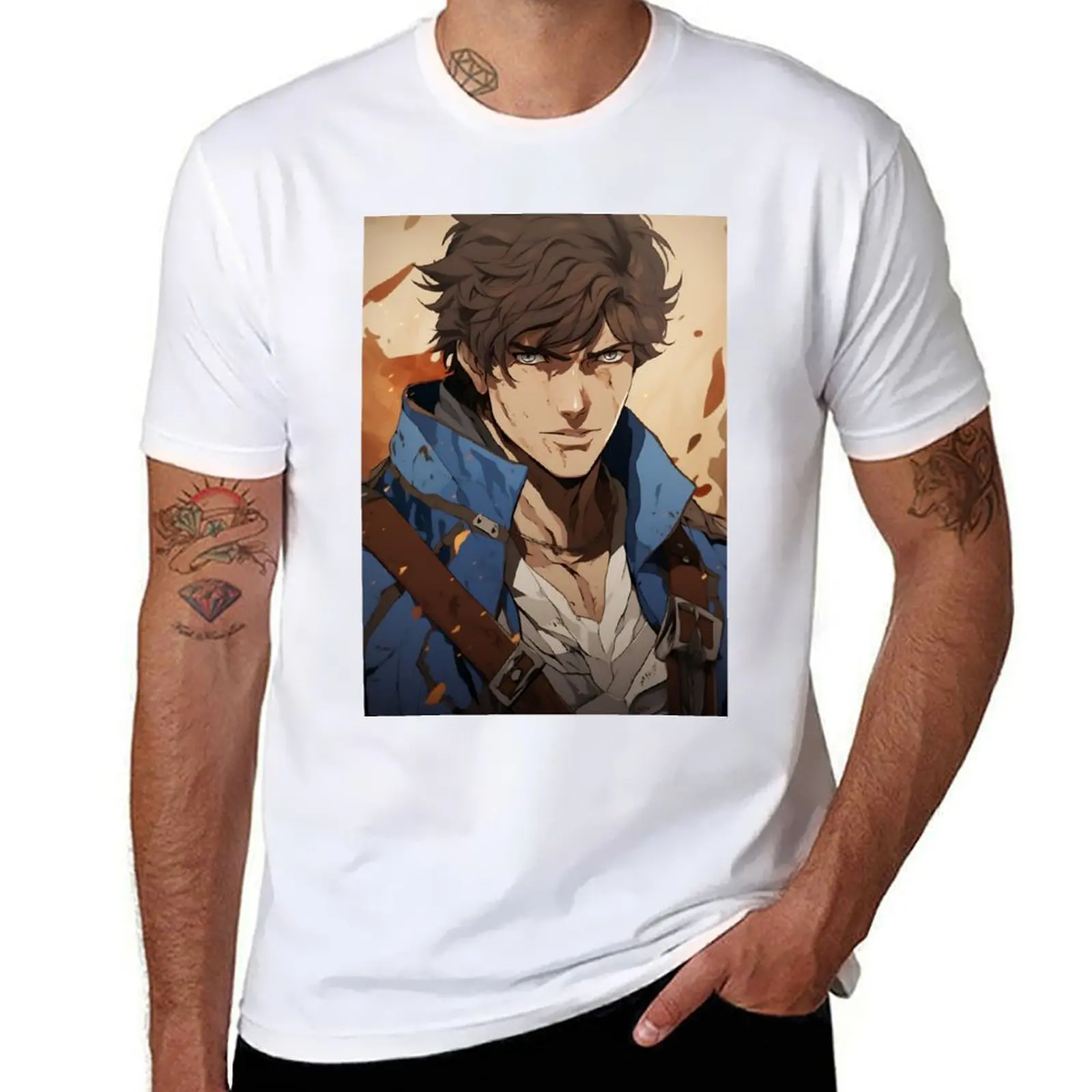 

Castlevania Nocturne Richter Belmont T-Shirt t shirts for man graphic vintage mens graphic t shirts T-Shirt