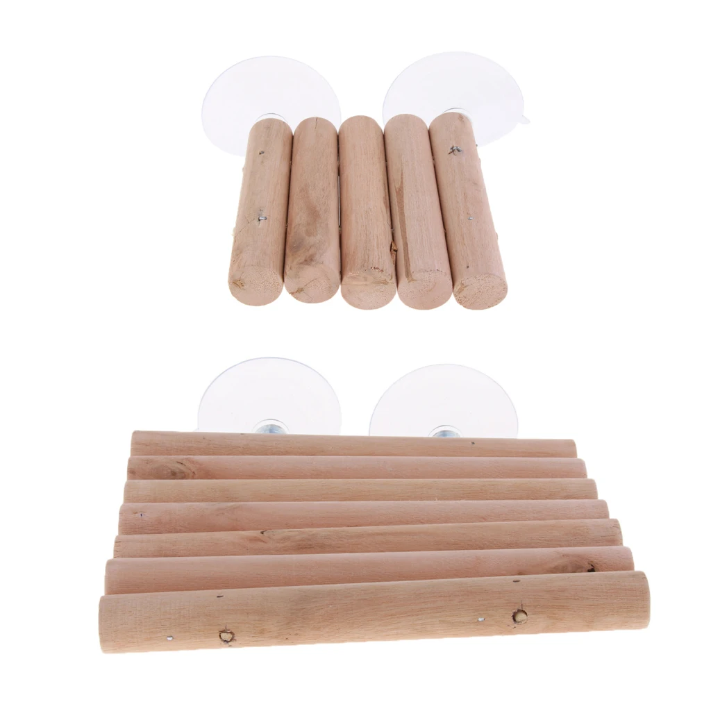 Turtle Basking Platform Wooden Ramp for Aquarium Tank Water Turtle Reptile Terrarium Decoration Supplies