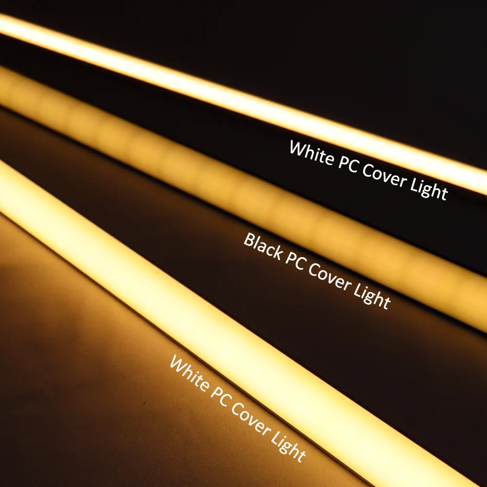 Silver Black 2-35Pcs/lot LED Aluminum profile 0.5m/pcs U/V/W shape for 5050 2835 3528 LED Strip Bar channel White/Black Cover