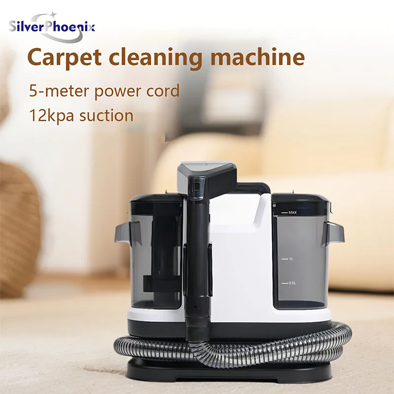 Weißer Teppichreiniger, Polsterung, Multifunktions-Staubsauger, Staubsammlung und Reinigung, 2-in-1, mit Staubsammel mit doppeltem Wassertank