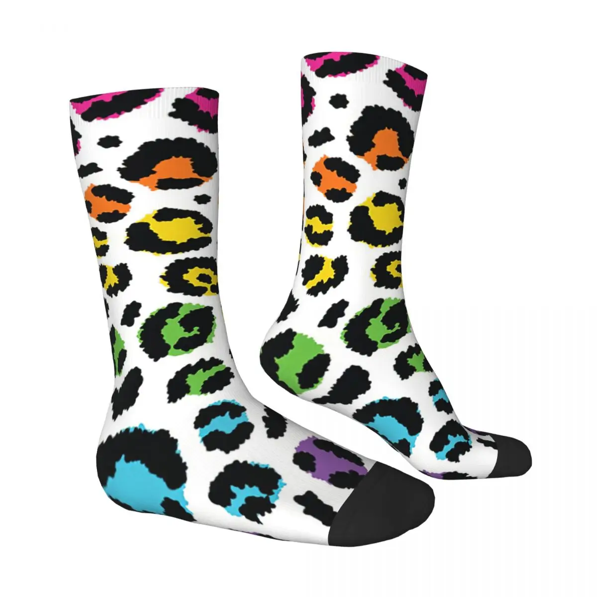 Vendita calda calzini per adulti leopardati arcobaleno, calzini Unisex, calzini da uomo calzini da donna