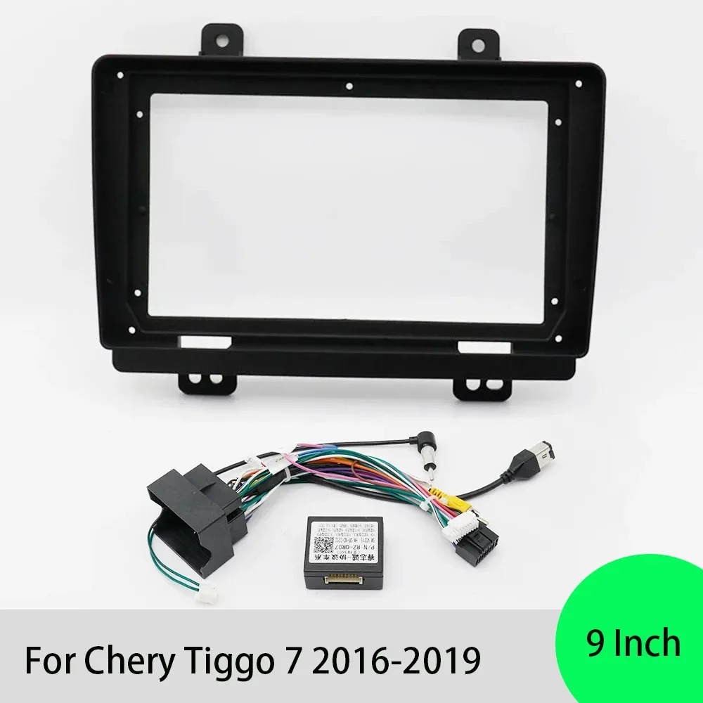 For Chery Tiggo 7 2016-2019 9 Inch Car Frame Fascia Adapter Canbus Box Decoder Android Radio Dash Fitting Panel Kit