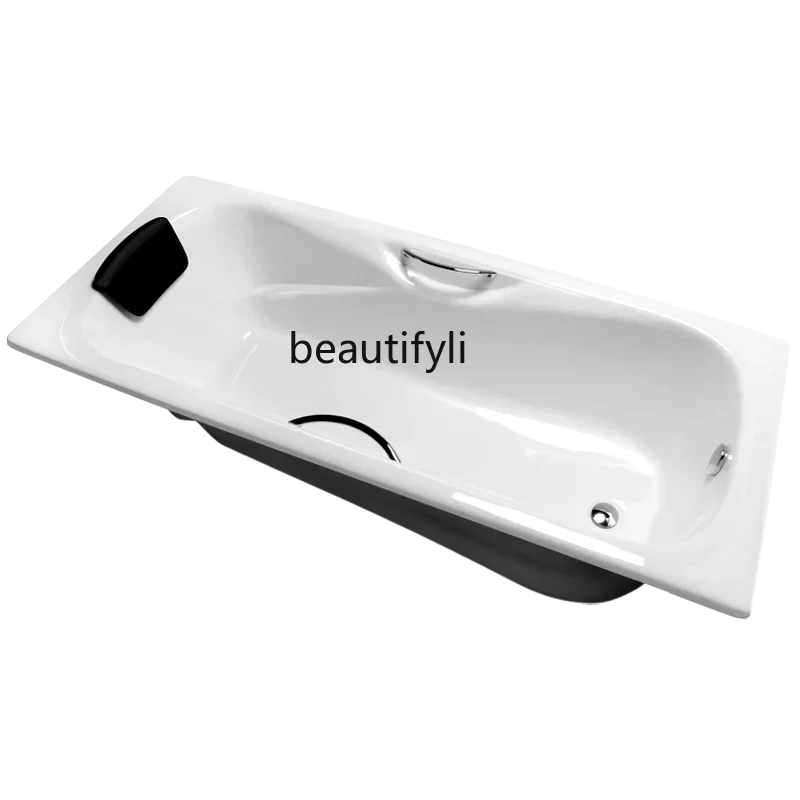 Baño pequeño de 1,4 m para el hogar, cerámica de hierro fundido integrada ss25, baño esmaltado grande de 1,5/1 6/1,7 metros