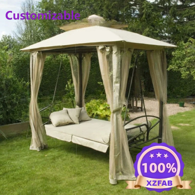 Factory Direct 2026 Outdoor Tent Swing European Luxury Swing Bed Courtyard Garden Adult Triple Rocking Chair Balcony Hanging Cha