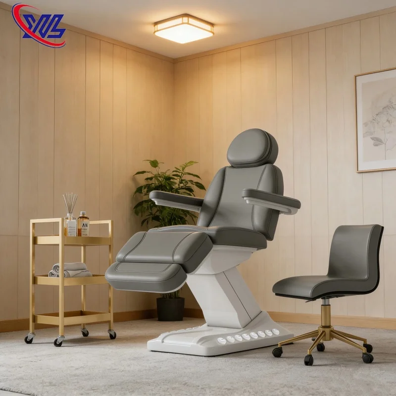 Xinman Extension Beds Armrest Hand & Foot Control 3/4 Motor Electric Faicial Extension Massage Bed Beauty Lash Bed for Salon