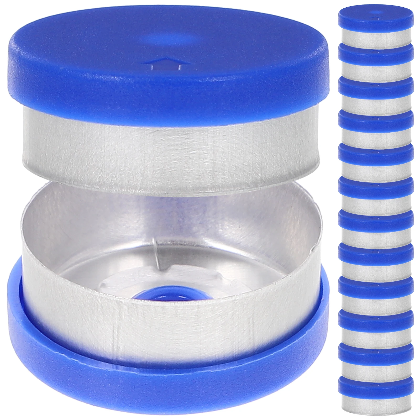 

240pcs Vial Bottle Caps Aluminum Silicone Seals Durable Transparent For Lab Glass Bottles Pharmaceutical Use Teaching Equipment