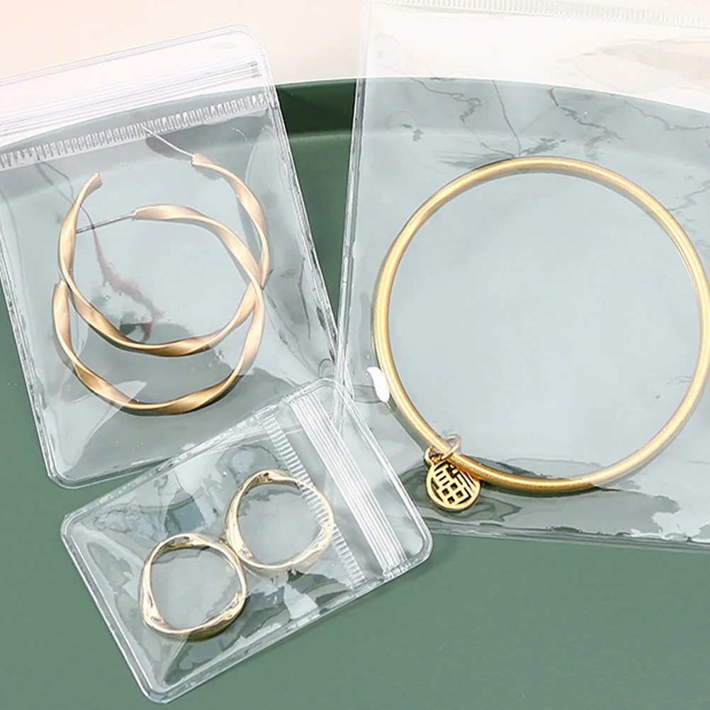 

300pcs Jewelry Storage Bags Clear Plastic Earring Pouches Portable Anti-Oxidation Small Bags for Rings Jewelry Organizers Bulk