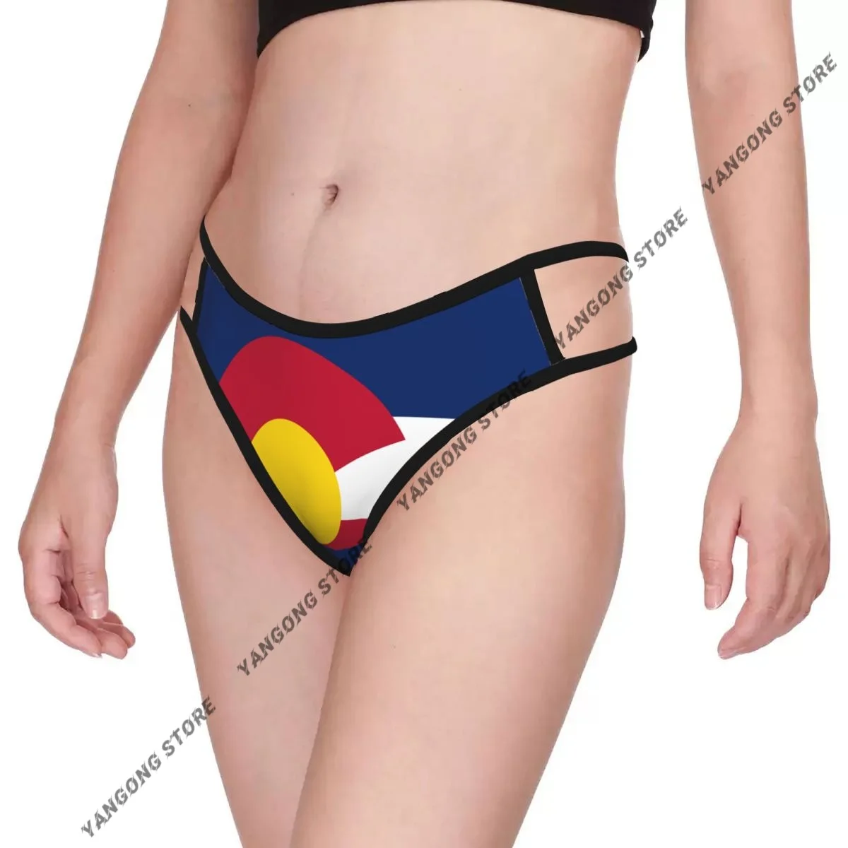 Sexy Thong Underwear Colorado Flag Women Low Rise G-string Female Underpants