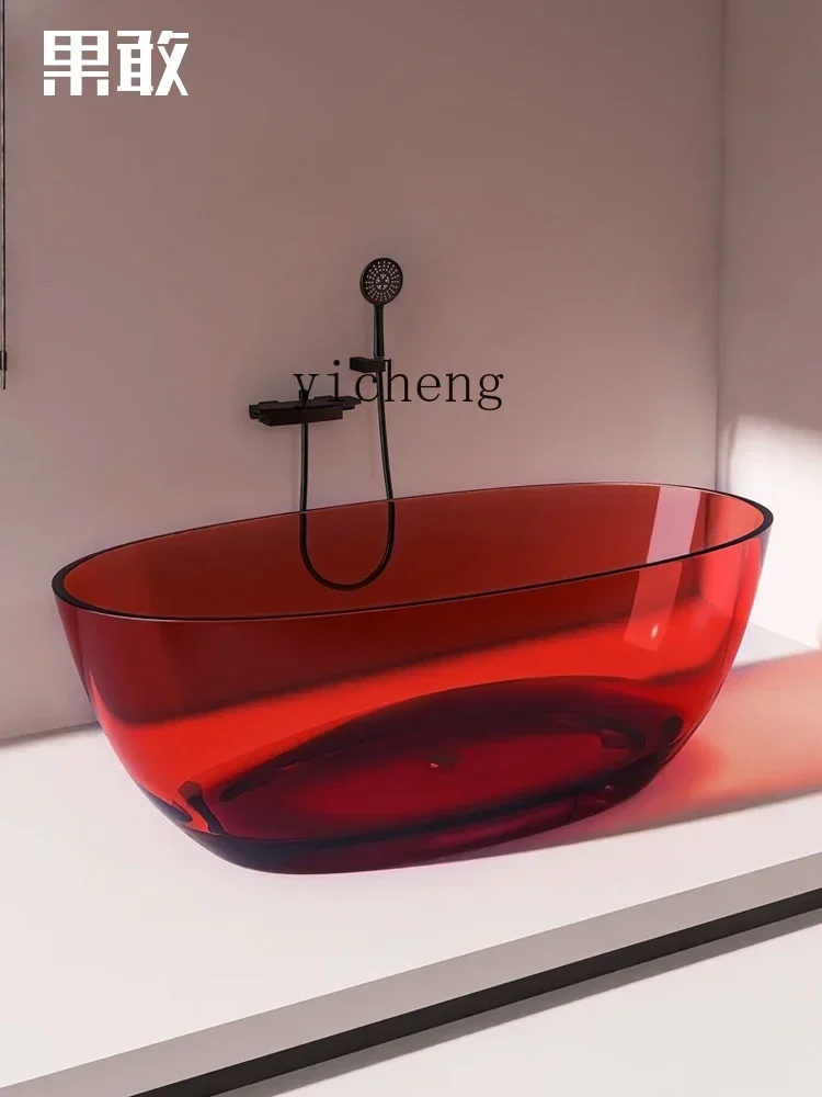 Artificial Stone Resin Color Crystal Bathtub Hotel Homestay Independent Integrated Bathtub