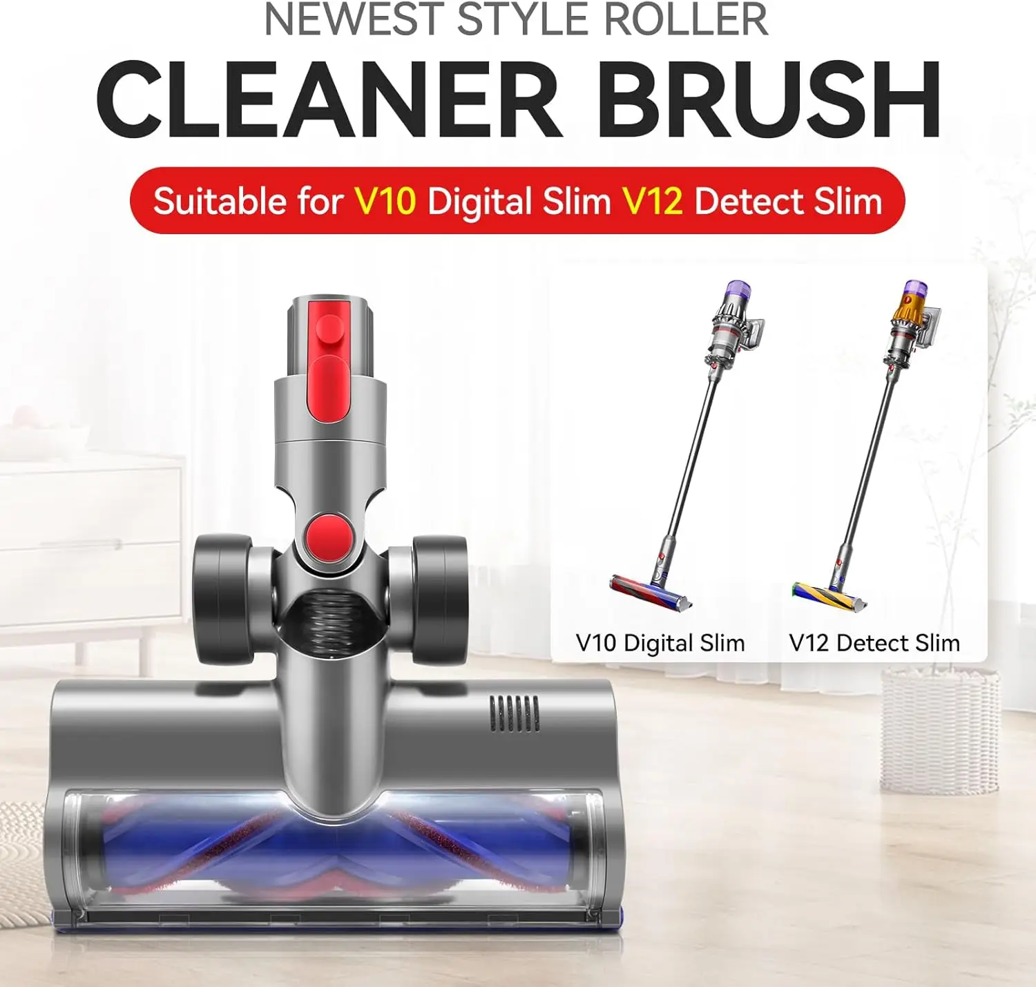 Vacuum Motorhead Suitable for Dyson V10 Digital Slim V12 Detect Slim Models Cleaner Head Dyson Replacement Parts Accessories