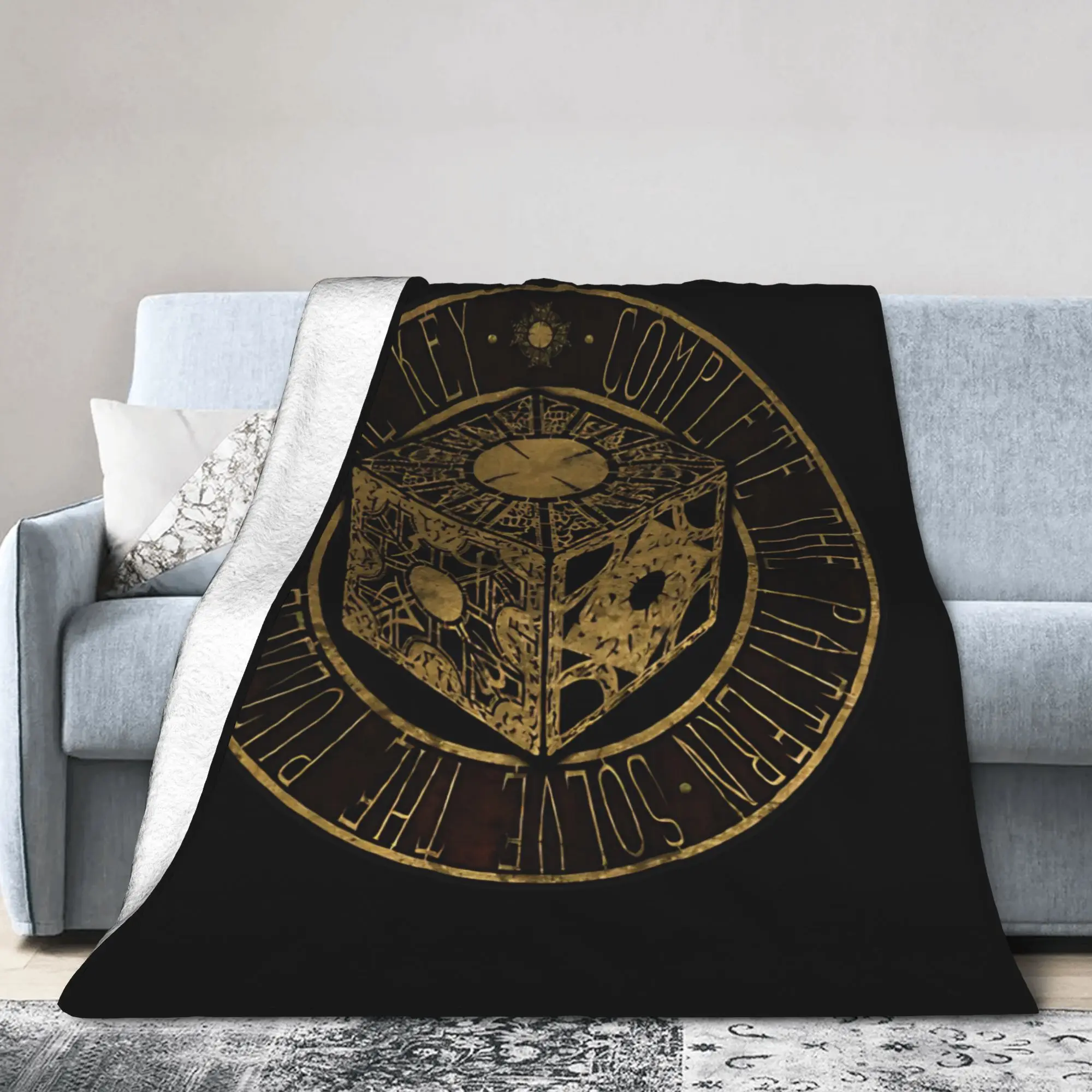 Horror Pinhead Movie Fleece Throw Blankets Hellraisers Blanket for Sofa Car Super Warm Bedspread