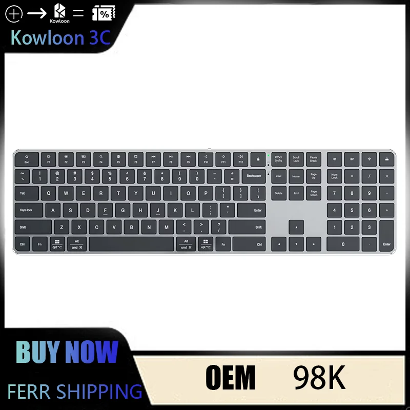 Scissor Legs Tri-Mode Keyboard Ultra Slim Silent Smooth Feeling Keyboard MAC Window Gaming Office Wired Bluetooth 2.4G Wireless