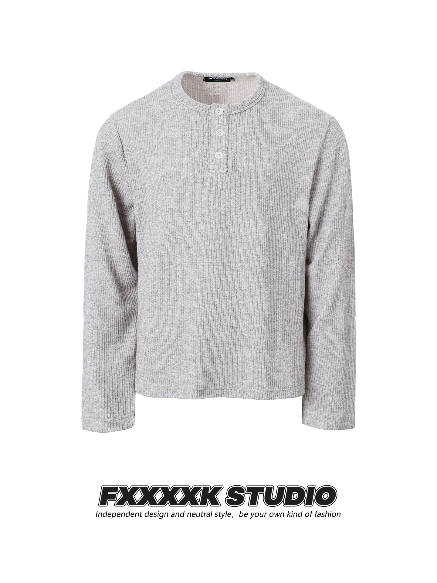 

FXK оригинальная американская модная брендовая уникальная полотенце бархатный воротник Генри свободная длинная футболка Sve Base irt Топ для мужчин